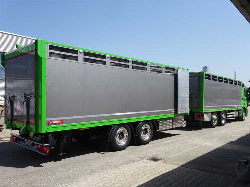 Lkw-Anhänger für den Viehtransport