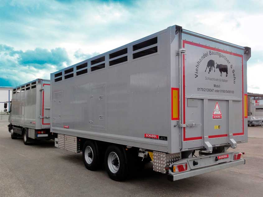 Lkw-Anhänger für den Tiertransport