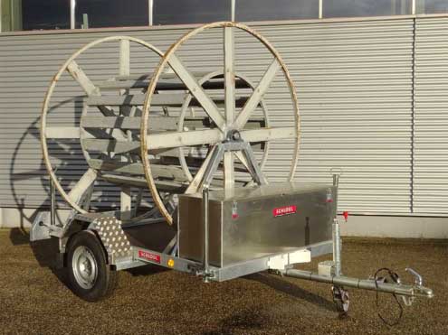 Spezialanhänger mit Kabeltrommel für Erdkabel Spezialanhänger mit Kabeltrommel für Erdkabel
