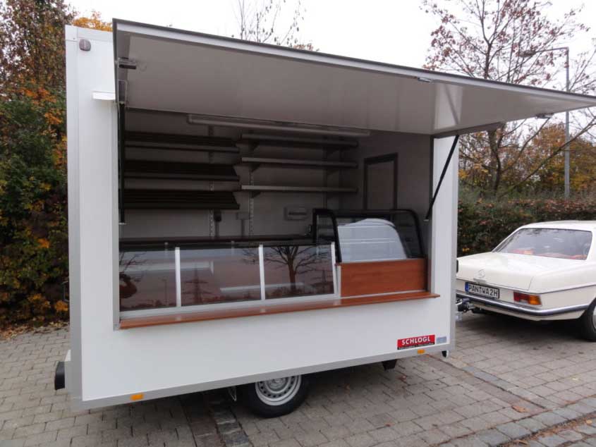Verkaufsanhänger von Schlögl Fahrzeugbau z.B. als Imbisswagen oder Foodtruck Verkaufsanhänger von Schlögl Fahrzeugbau z.B. als Imbisswagen oder Foodtruck